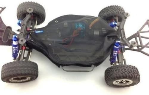 Dustproof Rock Snow Dirt Resist Guard Chassis Cover-1SET Black for Traxxas Slash 4X4 (Non-LCG)
