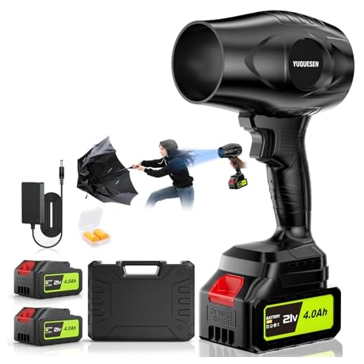 Cordless Leaf Blower 990,000 RPM - 21V Electric Leaf Blower with 4.0Ah Battery & Charger - Ultra Lightweight Handheld Blower for Patio, Garden, Driveway
