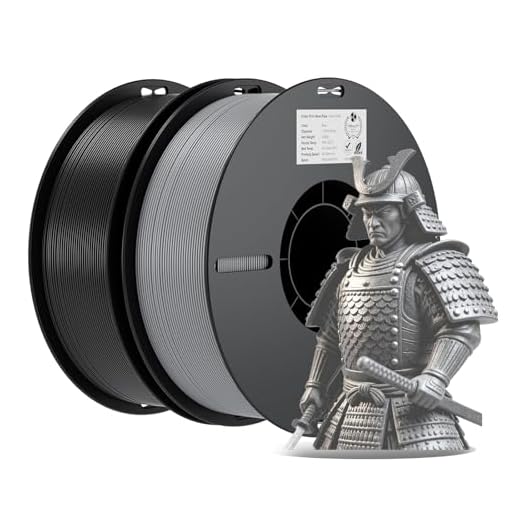 Creality 3D Printer Filament, PLA Filament 1.75mm Bundle for 3D Printing, Ender PLA Filament No-Tangling Strong Bonding, Accuracy +/- 0.02mm (Black & Grey)