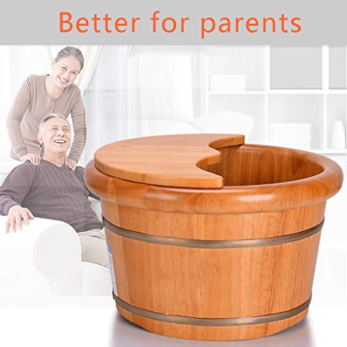 Bañera de pies de madera de roble para spa miniatura 5