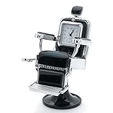 Sanis Enterprises 1.5'x1.5'x3.5' Silver Barber Chair Desk Clock