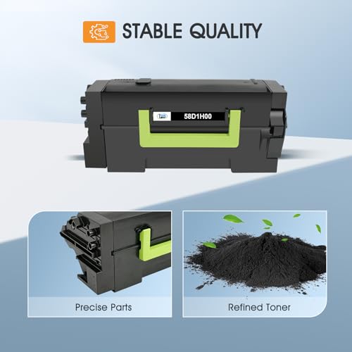 Image of 58D1H00 Black High Yield Toner Cartridge for Lexmark MS821 MS823 58D1000