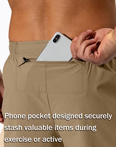 Image of Pudolla Men's Workout Athletic Pants Elastic Waist Jogging Running Pants for Men with Zipper Pockets
