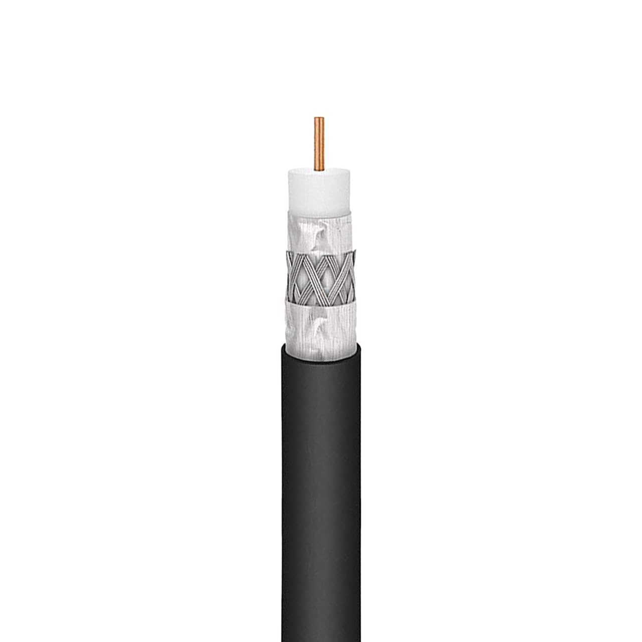 Best RG11 Coaxial Cable CCS Tri Shield 14AWG Outdoor/Direct Burial Gel Flooded Underground Gel Flooded Weather Resistant 1000ft Black Jacket