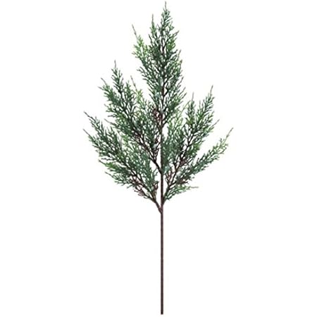 Amazon 杉 プラスチック 屋外対応 Les5109 フェイクグリーン リーフ スプレイ 人工観葉植物 屋外対応 杉 杉の造花 花粉 花粉症 人工観葉植物 オンライン通販