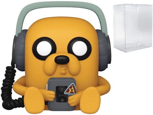 Adventure-Time-Figura-de-vinilo-de-Jake-con-Player-Pop-con-funda-protectora-de-caja-de-pop-compatible