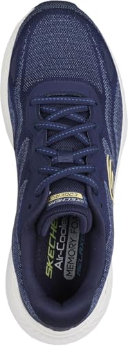 Skechers - Mens Relaxed Fit: Edgeride - Korvel Sneakers, Color Navy/Yellow, Size: 10.5 M US2