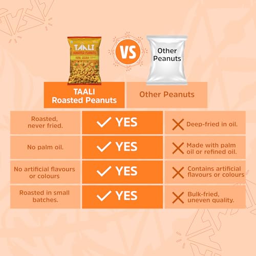 Image of Taali Roasted Peanuts - Hing Jeera |Crunchy Healthy Snacks | No Trans Fat, Gluten free, Roasted Not Fried (Pack of 12 x 140 gms)(weight may vary)