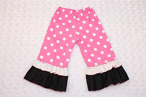 Infant Baby Girl's Pink Polka Dot Ruffle Pants
