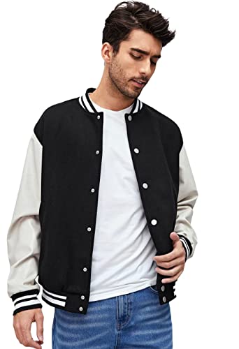 Image of BE SAVAGE Men's Regular Bomber Varsity Jacket