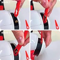Grantop 100 Stücke Ersatzmesser Set, Rasentrimmer Messer Kunststoff Ersatzklingen, Rasentrimmer Zubehör für Kunststoffmesser Akku-Rasentrimmer… (Packung mit 2) – Ansicht 5