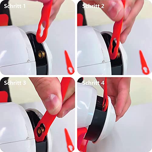 Grantop 100 Stücke Ersatzmesser Set, Rasentrimmer Messer Kunststoff Ersatzklingen, Rasentrimmer Zubehör für Kunststoffmesser Akku-Rasentrimmer…