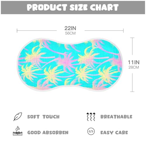 Tropical Coconut Palms Baby Burp Cloths Muslin Burp Cloth Absorbent Baby Wash Cloths Burping Cloths for Babies Burp Clothes Rags Towel for 22x11IN Baby Boy Girl Essentials,2 Pack3