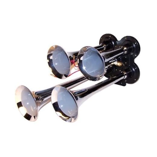 MPC 4 Trumpet Train Horn for Cars & Trucks 12 Volt w/Solenoid Valve