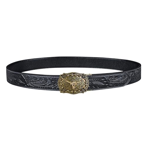 Image of Dubulle Designer Men's Belts, Ratchet Leather Sliding Buckle Dress Belt | 1 3 /8 inch(3.5cm) Genuine Leather Adjustable Strap, Automatic Ratcheting Buckles, Gift‑Boxed, Trim to Fit, for Business Casual