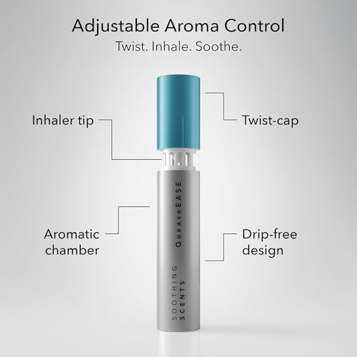 Image of QueaseEASE Aromatic Nasal Inhaler for Nausea, Motion & Morning Sickness, GLP-1 Nausea, Chemo Queasiness, - Drug-Free Essential Oil Stick for Fast, Portable Relief from Queasy Moments