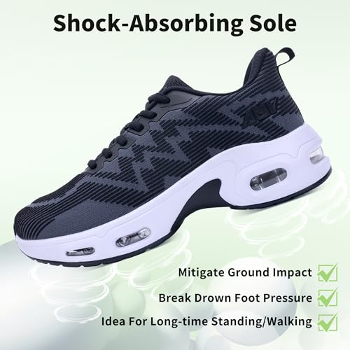 Image of AOV Women Arch Support Walking Shoes Orthotic Tennis Sneakers for Plantar Fasciitis Athletic Running Shoes