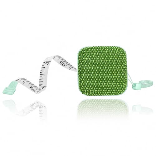 SlowVibes Bling Green Diamond Retractable Body Measuring Tape, 60 Inch by SlowVibes - Used condition - US$9.60