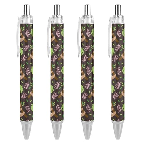 Bolígrafos de punta fina para papelería bonita, tinta negra suave y retráctil, 2x