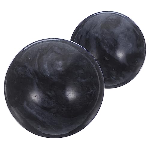 Beavorty 2 Pcs Jade Balls for Hand Exercise Baoding Balls Relief Jade Ball Hand Massage Ball Random Color