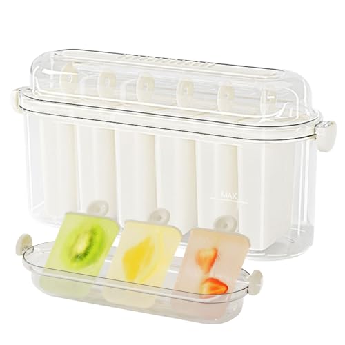 Moldes De Hielo Casero,6 Agujeros Molde De Palos Para - Herramienta Antiadherente Para Hacer Palitos De Hielo Para Jalea Fruta Yogur Pudding Mermelada