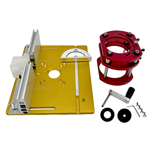 Generic Sollevatore per banco da falegnameria sollevabile con piastra di inserimento in acciaio inox e struttura in alluminio compatibile con Mot, Aureate