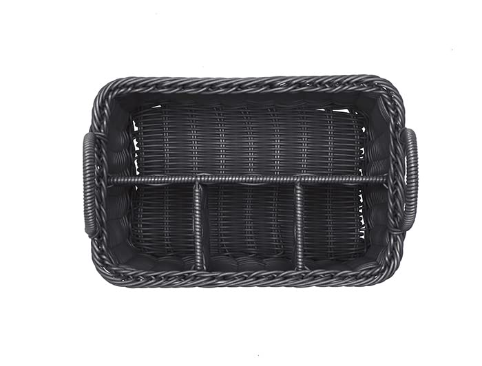 cutlery dispenser ECONOMIC 26 x 18 cm, H: 15 cm Polypropylen, black, 26x18x15cm - Image 4