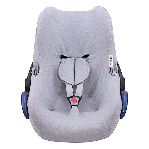 JYOKO Kids Housse pour siège Auto bébé en Coton Compatible avec Maxi Cosi Cabriofix (Grey Stone)