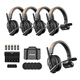 Accsoon Como SE Wireless Intercom Headset System Full-Duplex 2.4GHZ 400M/1312FT Range 30H, 5 Person Team Communication Headset Intercom with Noise Cancellation for Live Streaming Movie Shoot Talk