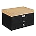 Produktbild SONGMICS Schmuckkästchen mit 3 Ebenen, Schmuckkasten aus Holzwerkstoff, Schmuck-Organizer, Schmuckbox, mit Schubladen, für Ringe, Ohrringe, Armbänder und Halsketten, schwarz JOW15BN