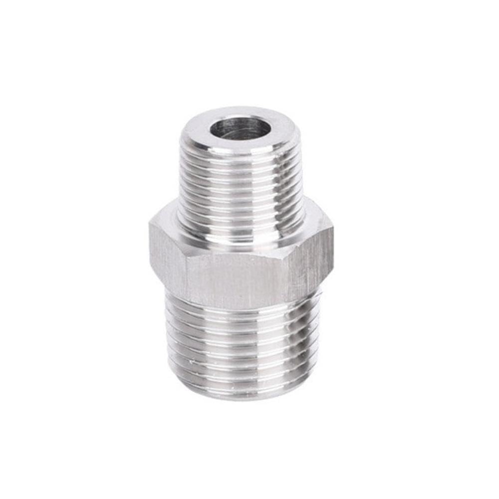 Pipe Hose Fitting Hex Nipple M5 M6 M8 M10 M12 M14 M16 M18 M20, 304 Stainless Steel High Pressure Pipe Fitting 1pc(M16x1.5 to M12x1.25)