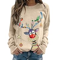 weihnachtskleid Damen Weihnachtspullover Damen Lustige Weihnachten Ugly Christmas Sweatshirt Baumwolle Pulli Herbst Winter Sweater Weihnachtskostüm weihnachtskleid