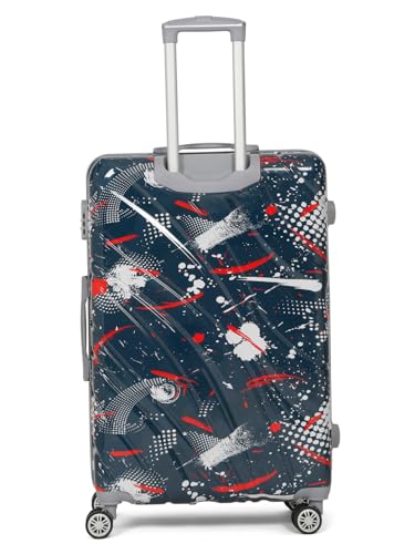 Image of Teakwood World Small 75 cm Check in Size Trolley Bag Polycarbonate 360 Degree 8 Wheels Luggage Bag with TSA Lock, Adjustable Handle Trolley Bags for Travel, Suitcase for Travel | Spark Blue