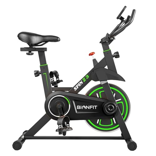 BIONFIT Spin z3 Exercise Bike for Home Fitness | Gym Cycle for Men and Women Cardio Workout | Adjustable Friction Resistance, LCD Display, Comfortable...