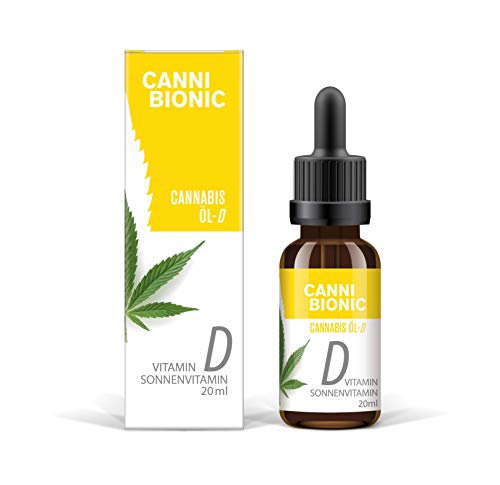 Vitamin D3 Tropfen mit EU-Hanföl von CanniBionic® | Doppelter Wirkstoffkomplex aus Omega Fettsäuren & wirksamen Vitamin D | Studienbasierte Idealdosierung für das Immunsystem | 20 ml Cover