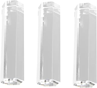 ULTECHNOVO 3 Peças Prisma Hexagonal Redondo Adereços Para Fotos Prisma De Cristal Equipamento De Experimento De Física Prisma De Vidro Redondo Óculos Prisma Físico Prisma De Ensino De Física