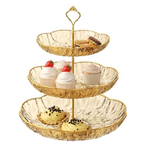 Zkbszn Tableware,Practical Party Serving Plate Multilayer Snacks Fruits and Pastries Holders Texture Kitchen Display Shelf