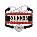Soccer Charm Bracelet - Infinity Love Adjustable Charm Bracelet with Soccer Charm for Soccer Players
