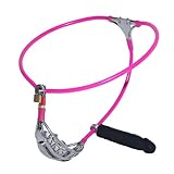 RUPIPI Male Strict Chastity Belt Unoticeable Chastity Underwear for Men Restraining Bongdage with Removable Anal Plugs Male Bandage Pants Slave Tool (Small, Pink)