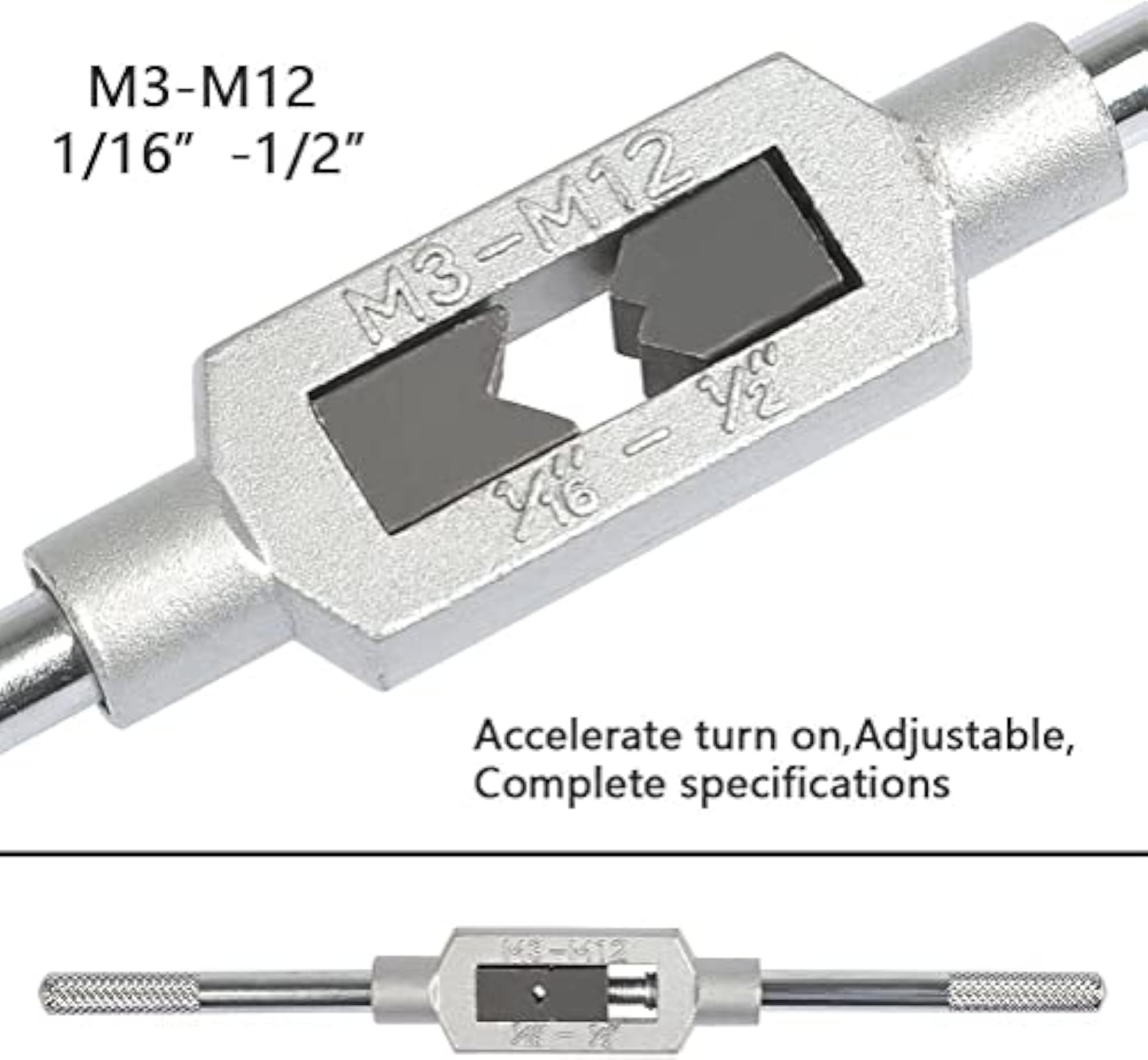 8PCS Tap Wrench Set, Metric Machine Hand Tools