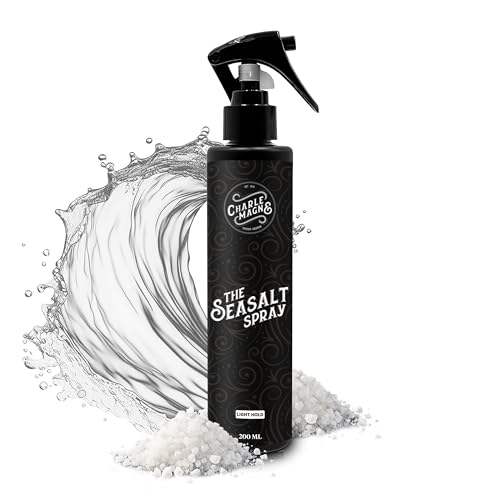 Charlemagne Spray de sal marina Sea Salt de agarre ligero, aroma cítrico – Beach Look Marina Spray para el cabello con protección contra el calor – Spray volumenspray y textura – Spray de sal para
