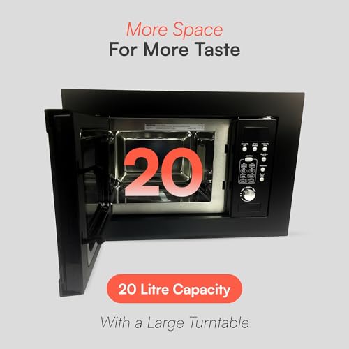 Cookology IM20LBK Integrated Built In Microwave 20 Litre Capacity, Frame Included with Auto Defrost, Child Lock and 8 Auto Programs - In Black - Image 4