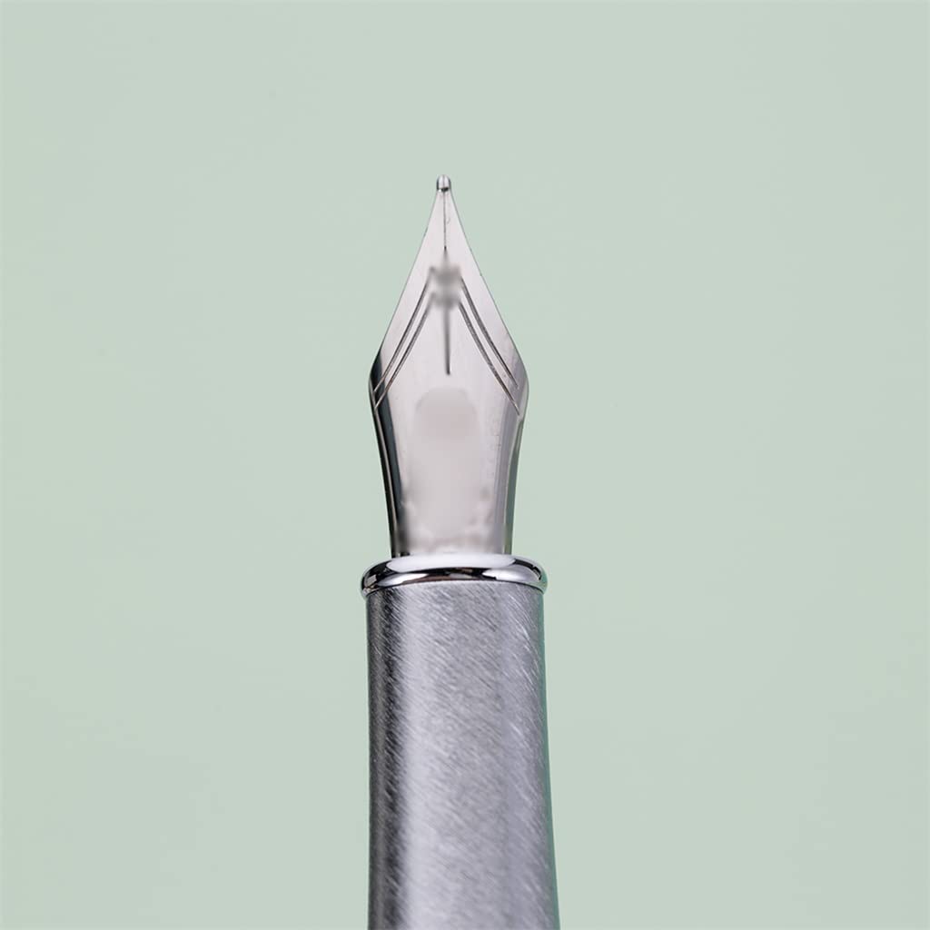 Stylo plume en métal mat avec pointe d'encre de 0,4 mm, excellente écriture, bureau