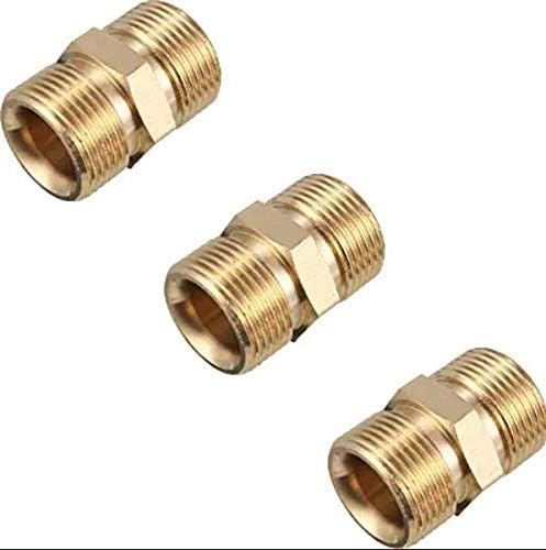 VIPARTH M22 Male Brass Connector for Extension of Washer Hose Pipe Hose Extender Compatible, Car Wash Pipe Connector | Pack of 3-image-11