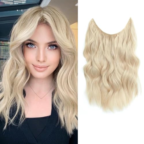 Ms Taj Invisible Secret Wire Extensions 30cm,Blond Kurz...