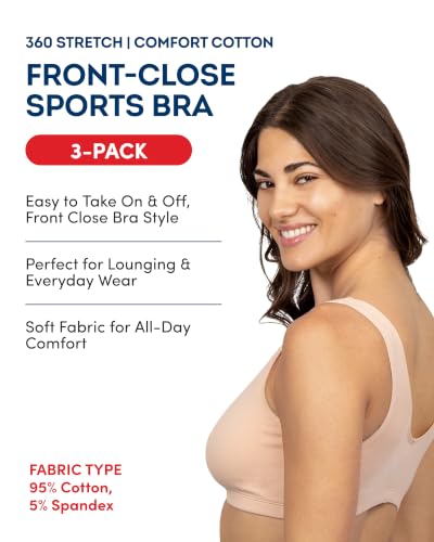 Image of Fruit of the Loom Women's Front Close Builtup Sports Bra