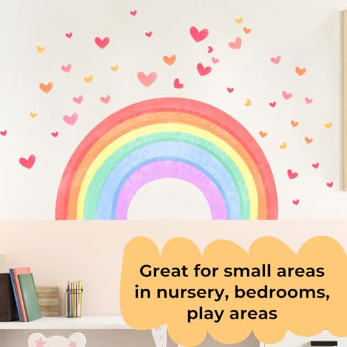 Vinilo decorativo arcoíris para dormitorio de niñas 26 in miniatura 4