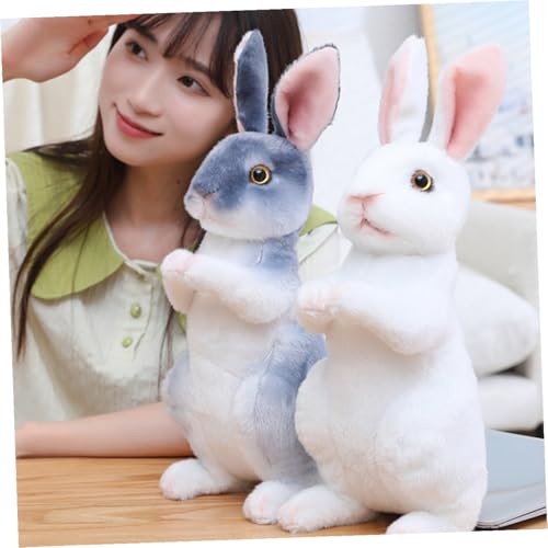 Lapin en peluche douce pour décorer la bibliothèque des petits