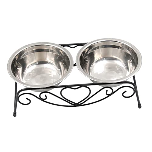 BESPORTBLE Stainless Steel Cat Bowl Elevated Pet Bowl Stand Dog Feeder Easy to Maintain Perfect for Pet Supplies