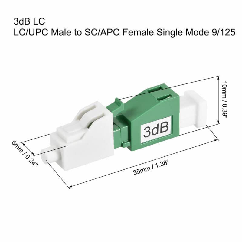 Tool parts 3dB LC Fiber Optic Attenuator - LC/UPC Male To SC Female Single Mode 9/125